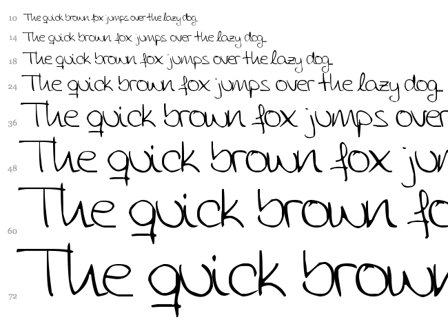 Aida Scrap Rounded font waterfall